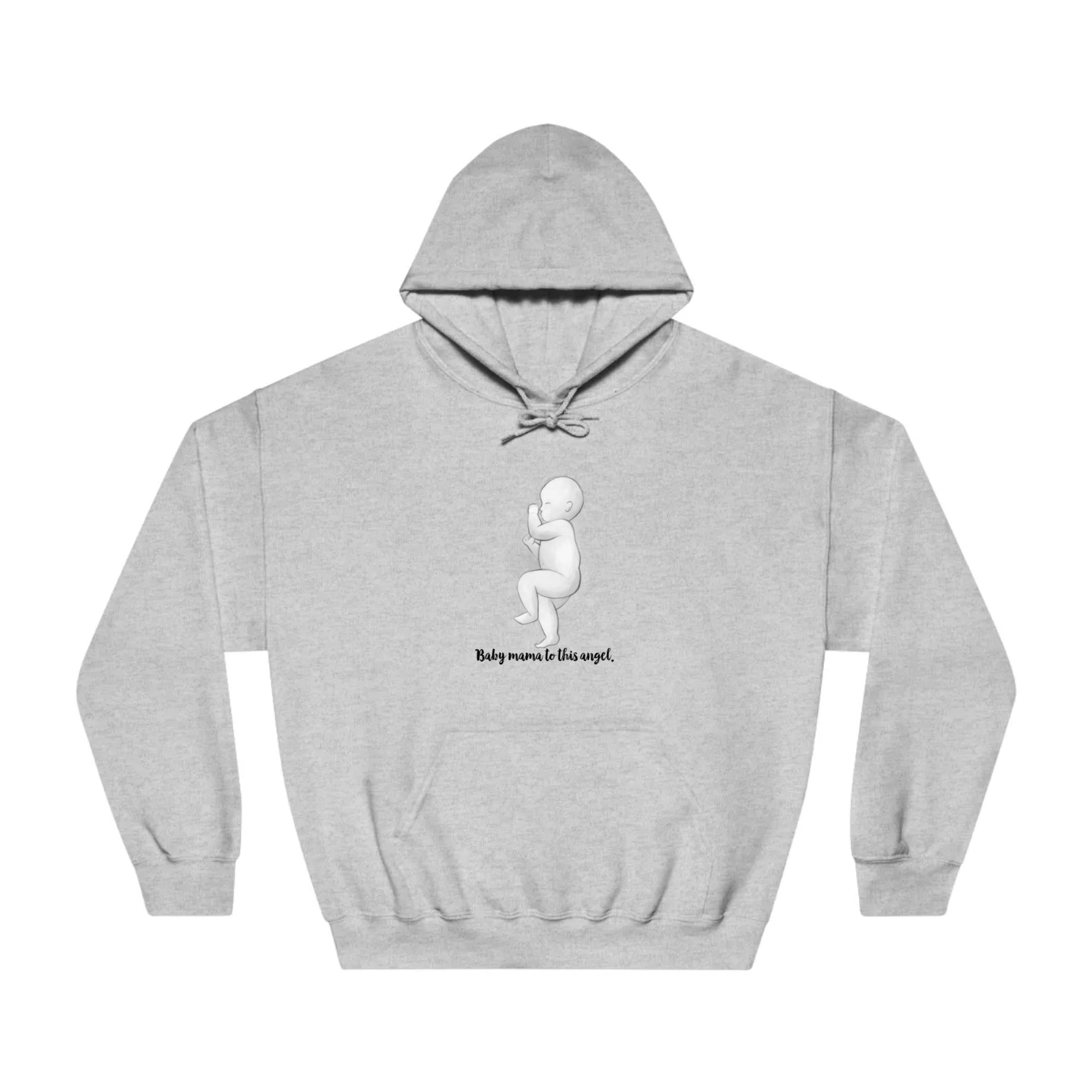 Baby mama to this Angel | Unisex Dry Blend Hooded Sweatshirt